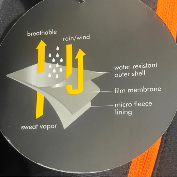 NFL Bengals 3 Layer Soft Shell Bonded Jacket Removable Hood NWT XL - Picture 3 of 15